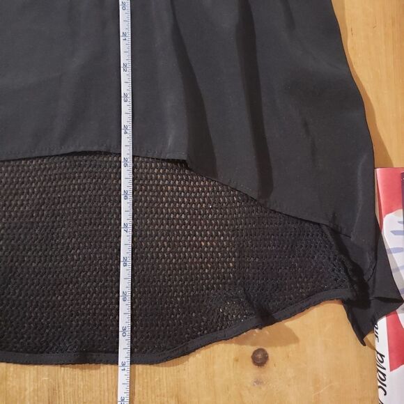 🦋3/$25 Space Style Concept Medium Black Sleeveless Mesh Layered Top - Picture 10 of 11